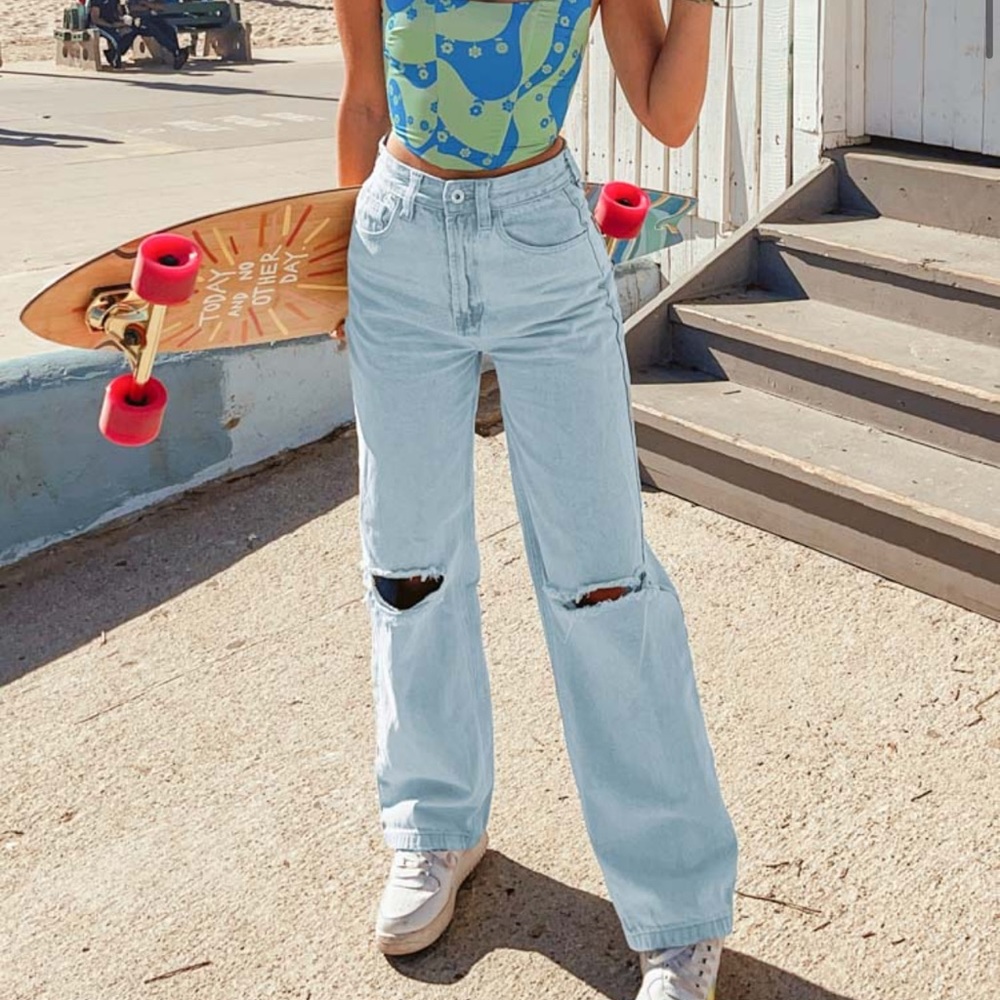 COPY - Beginning Boutique robin wide leg jeans in blue